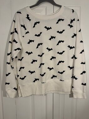 Grayson Threads Bat Print Sweatshirt XL White Black